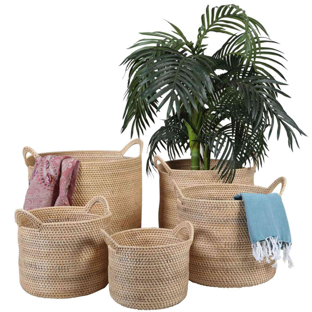 Rattan kurv Elie Natural med hank