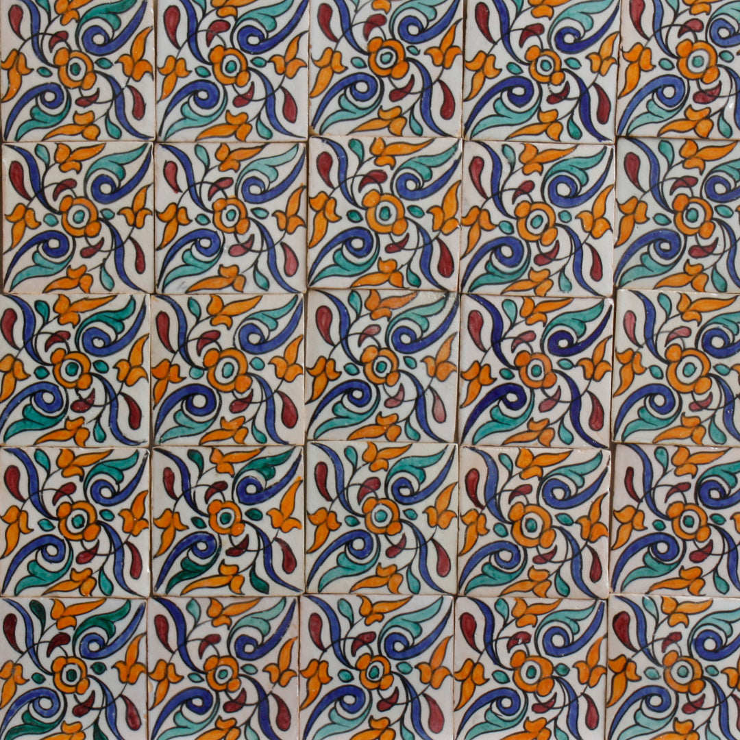 Håndmalet flise – Bohemian ornament