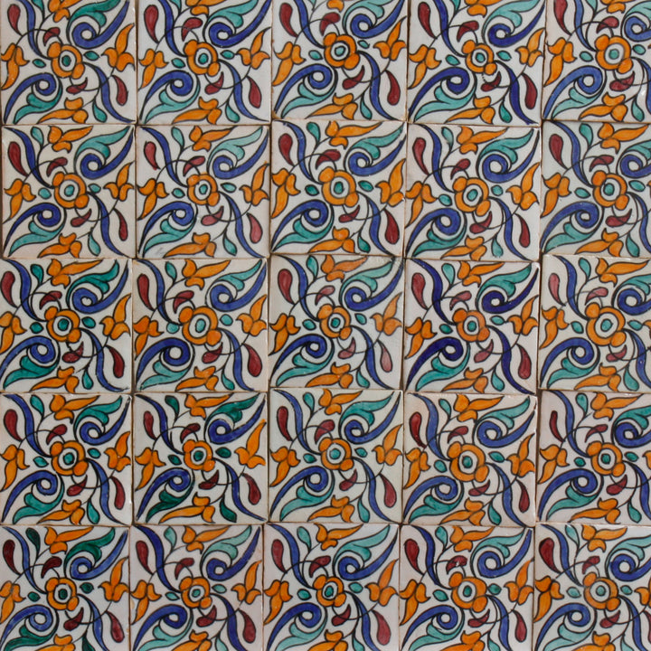 Håndmalet flise – Bohemian ornament