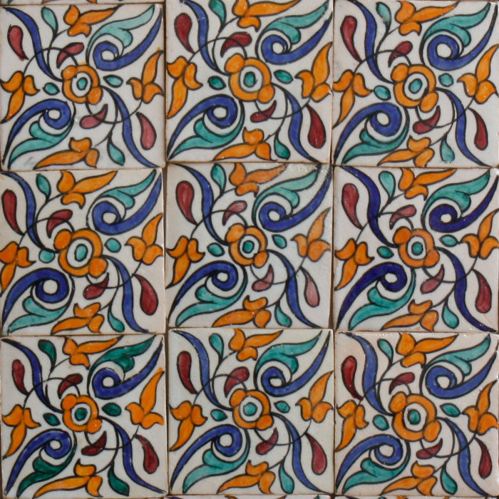 Håndmalet flise – Bohemian ornament