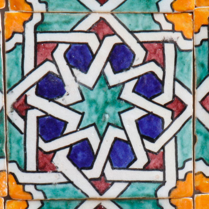 Håndmalet flise – maurisk Marrakech-stil