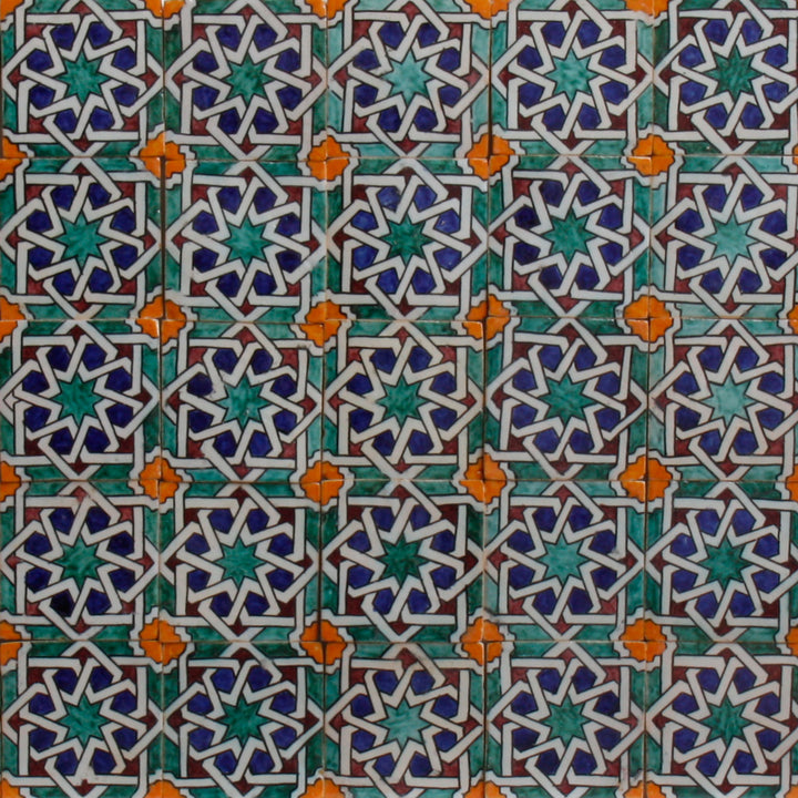 Håndmalet flise – maurisk Marrakech-stil