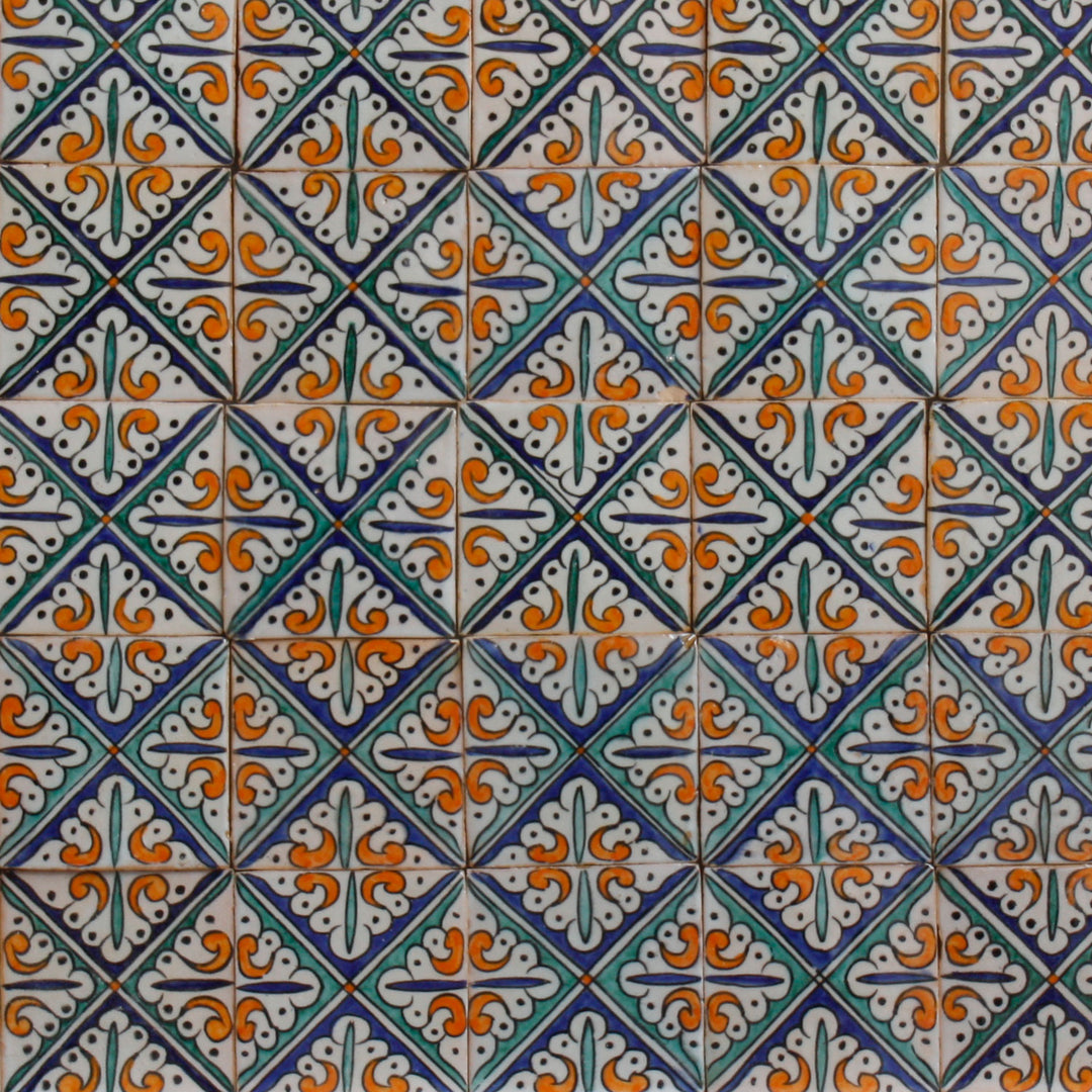 Handbemalte Fliese – Vintage