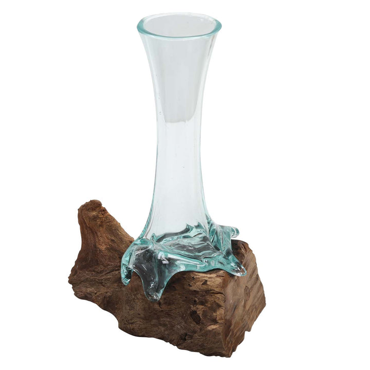 Glasvase på rodtræ A26