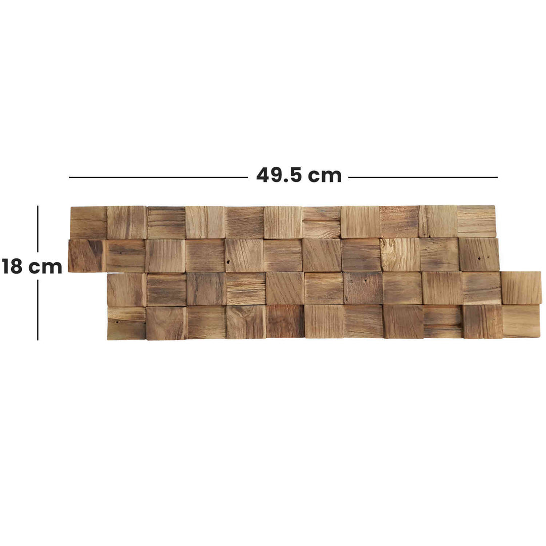 Trævægpaneler Natural Cube