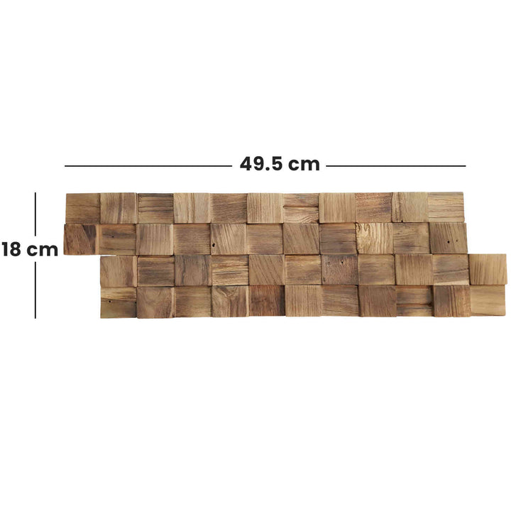 Trævægpaneler Natural Cube