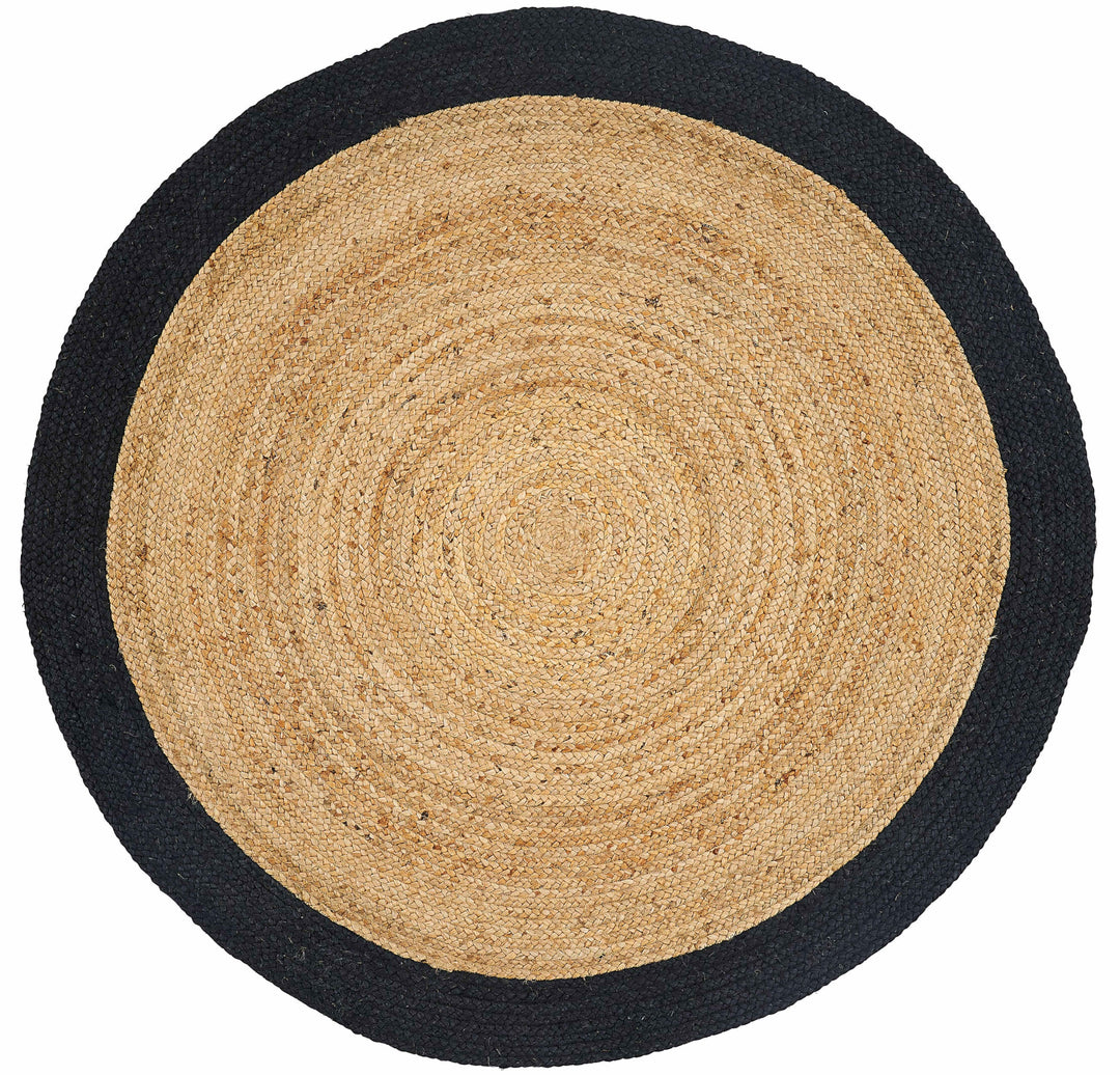 Jute tæppe Tamani Black Natural