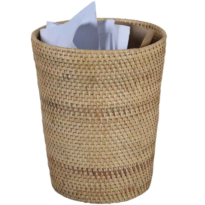 Papirkurv lavet af rattan Nila Natur
