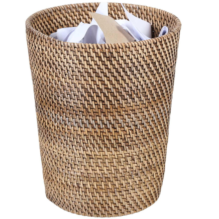 Papirkurv lavet af rattan Nila Light Brown