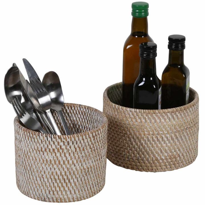 Bestikkurv Lilia White vasket
