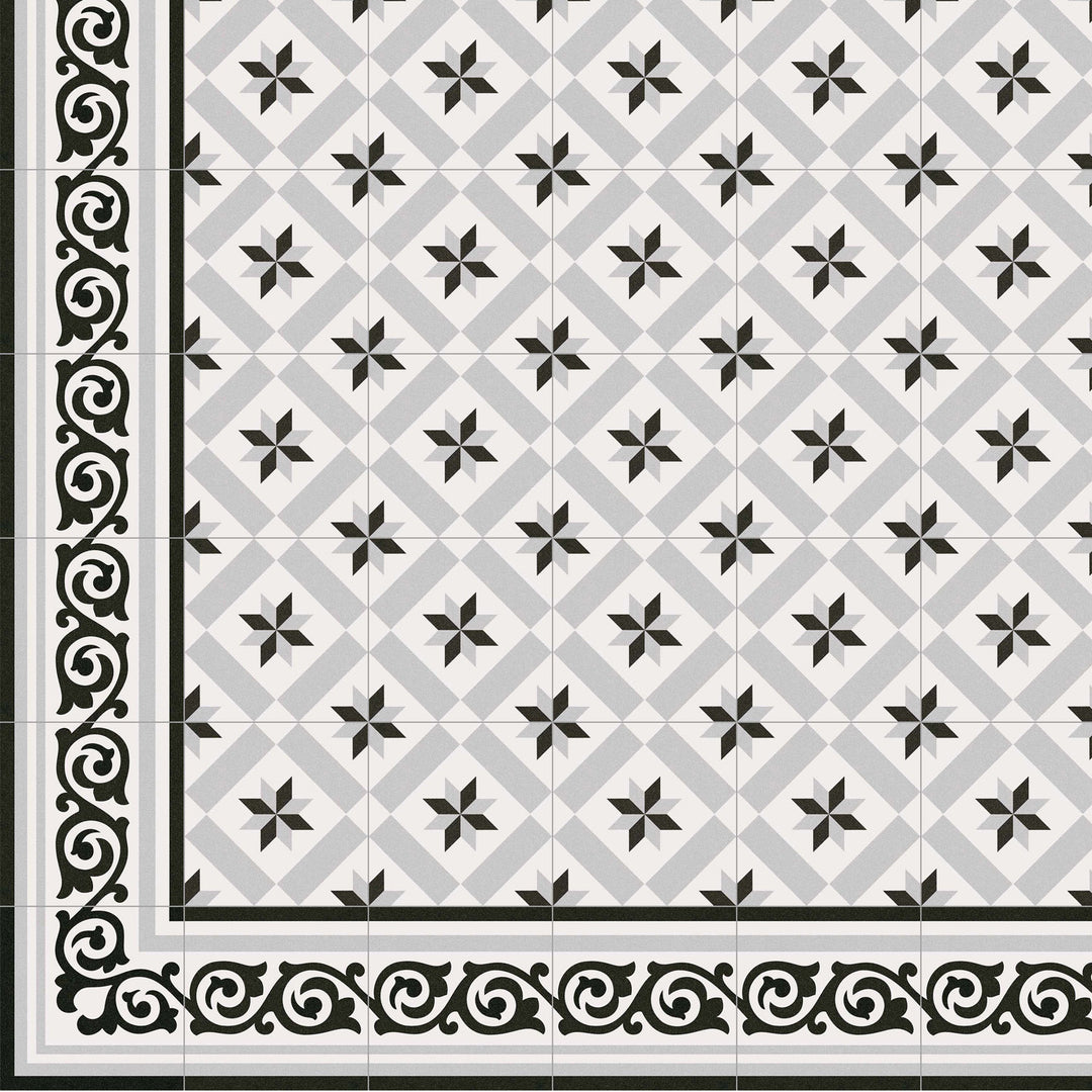 Marokkansk flise 20x20 cm i cementflise-look