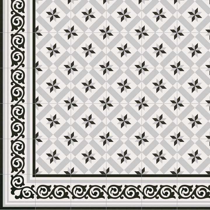 Marokkansk flise 20x20 cm i cementflise-look