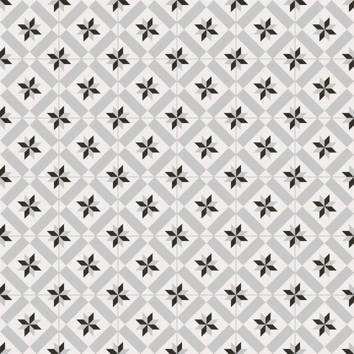 Marokkansk flise 20x20 cm i cementflise-look
