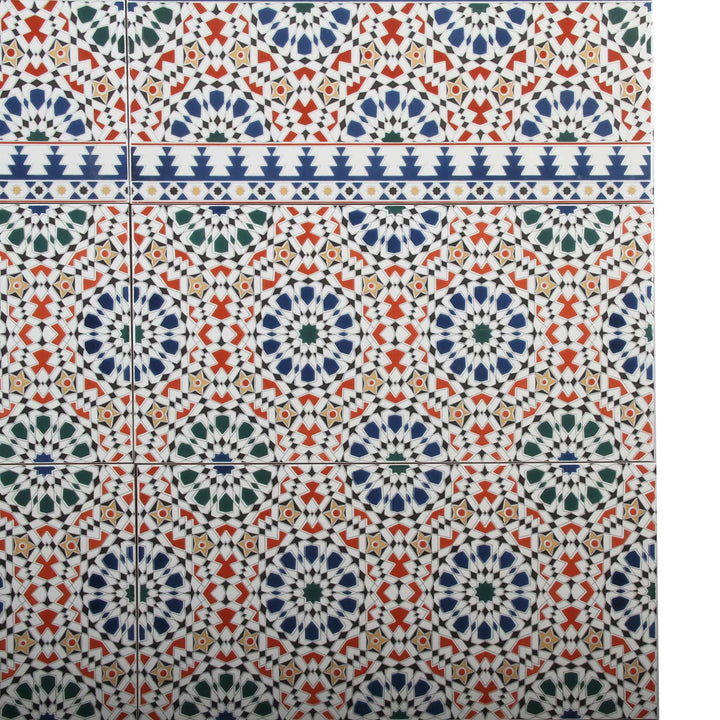 Marokkanske vægfliser 50x25 cm – mosaik