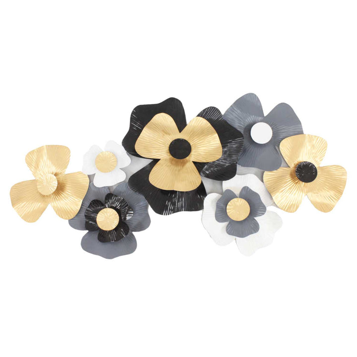 3D metal vægdekoration blomst - 97 cm