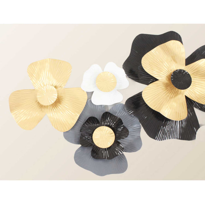 3D metal vægdekoration blomst - 97 cm