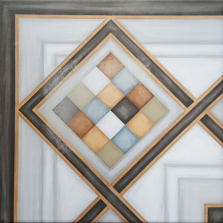 Orientalsk hjørnekant 20×20 cm – flisekant af porcelænsstentøj