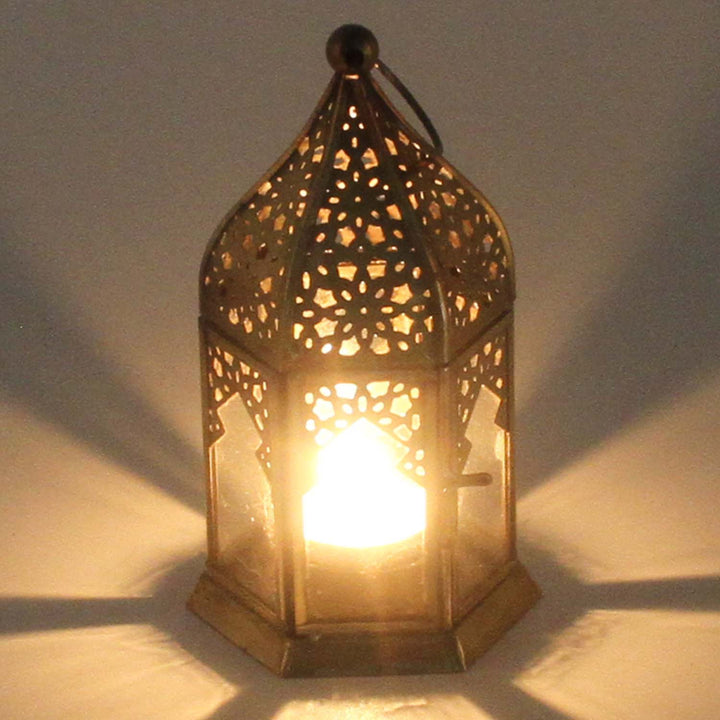 Orientalske glaslanterner Nael Transparent sæt med 4 stk