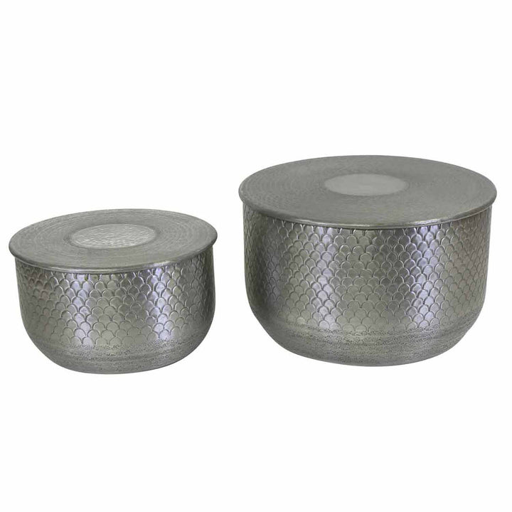 Orientalischer Beistelltisch Alava Silber