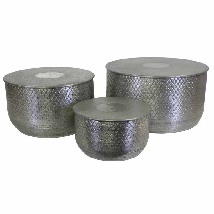 Orientalischer Beistelltisch Alava Silber