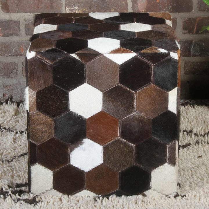 Patchwork læder sædehynde Vanita