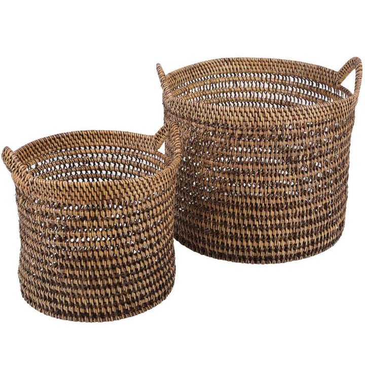 Rattan kurv Eda brun med hank