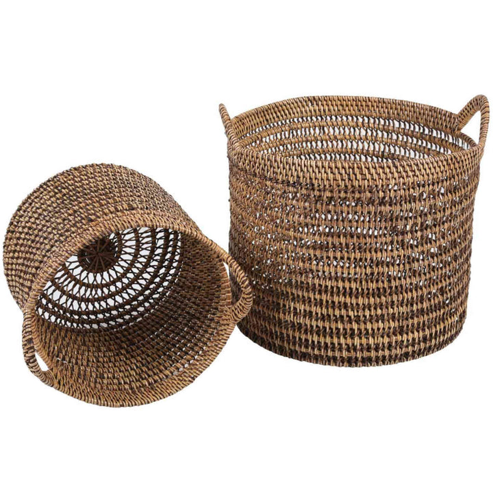 Rattan kurv Eda brun med hank