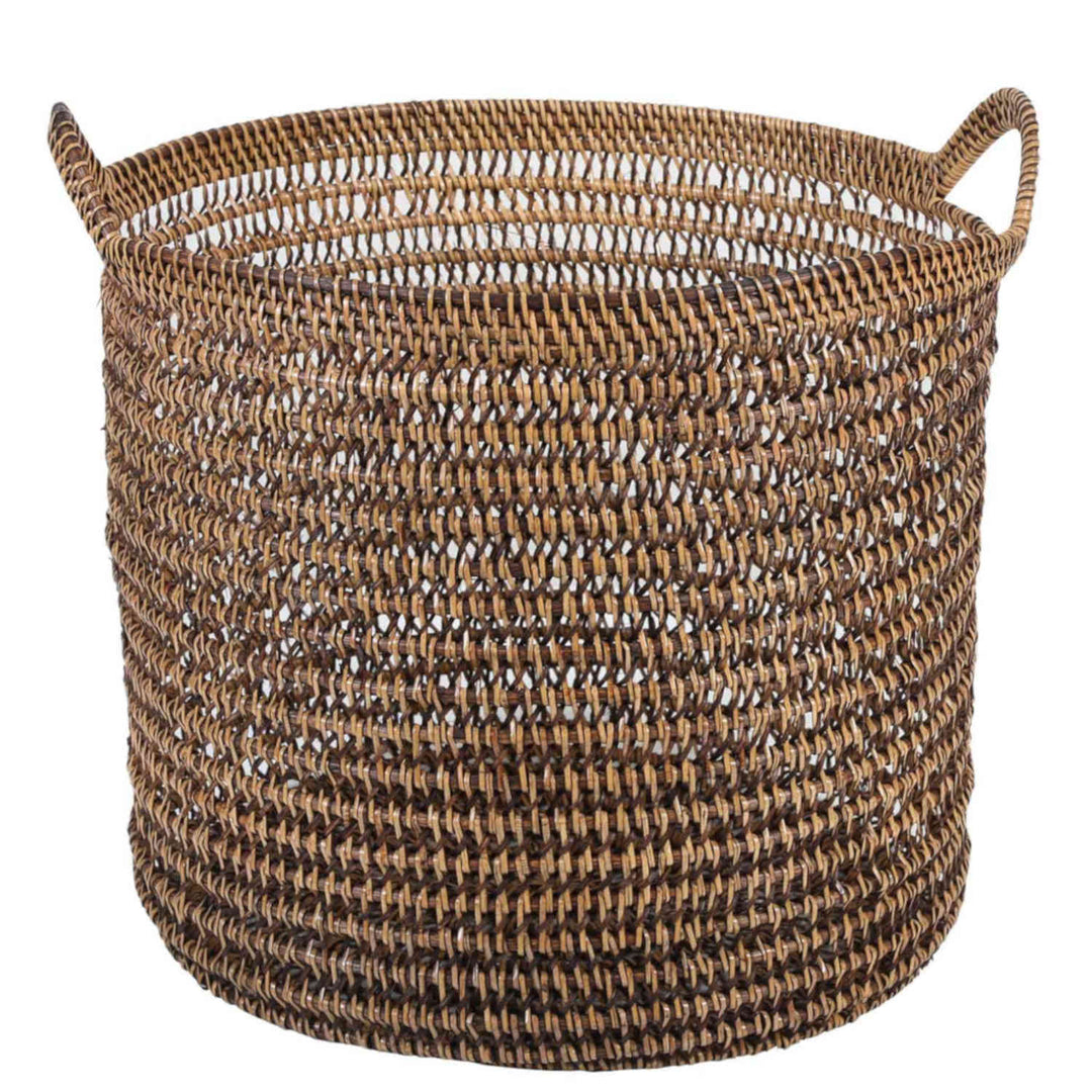 Rattan kurv Eda brun med hank