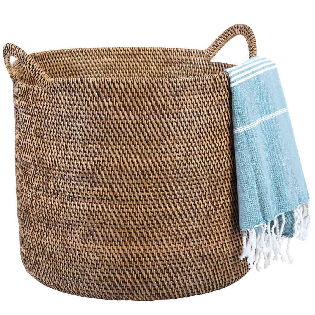 Rattan kurv Elie brun med hank