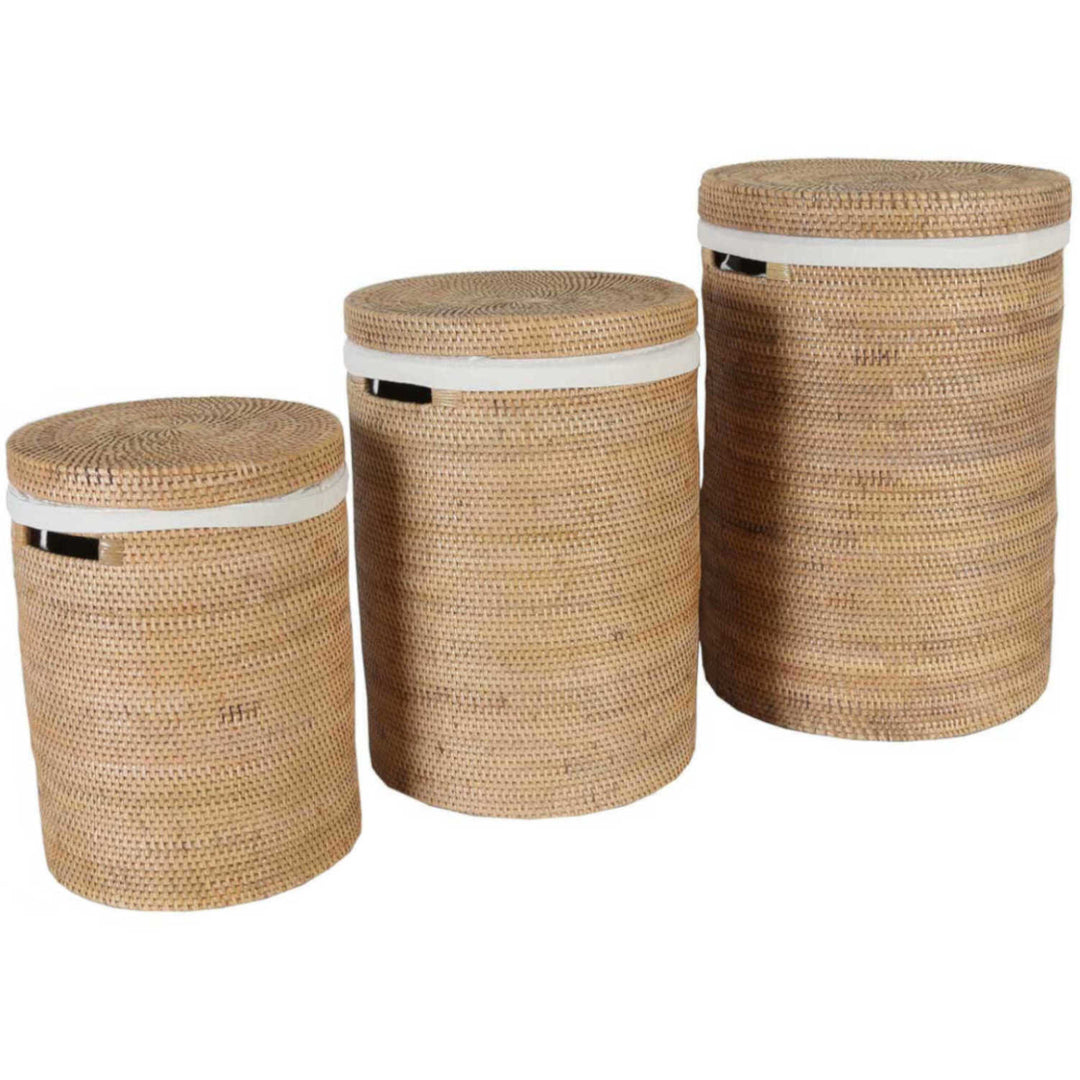 Vasketøjskurv i rattan Cleo Natural