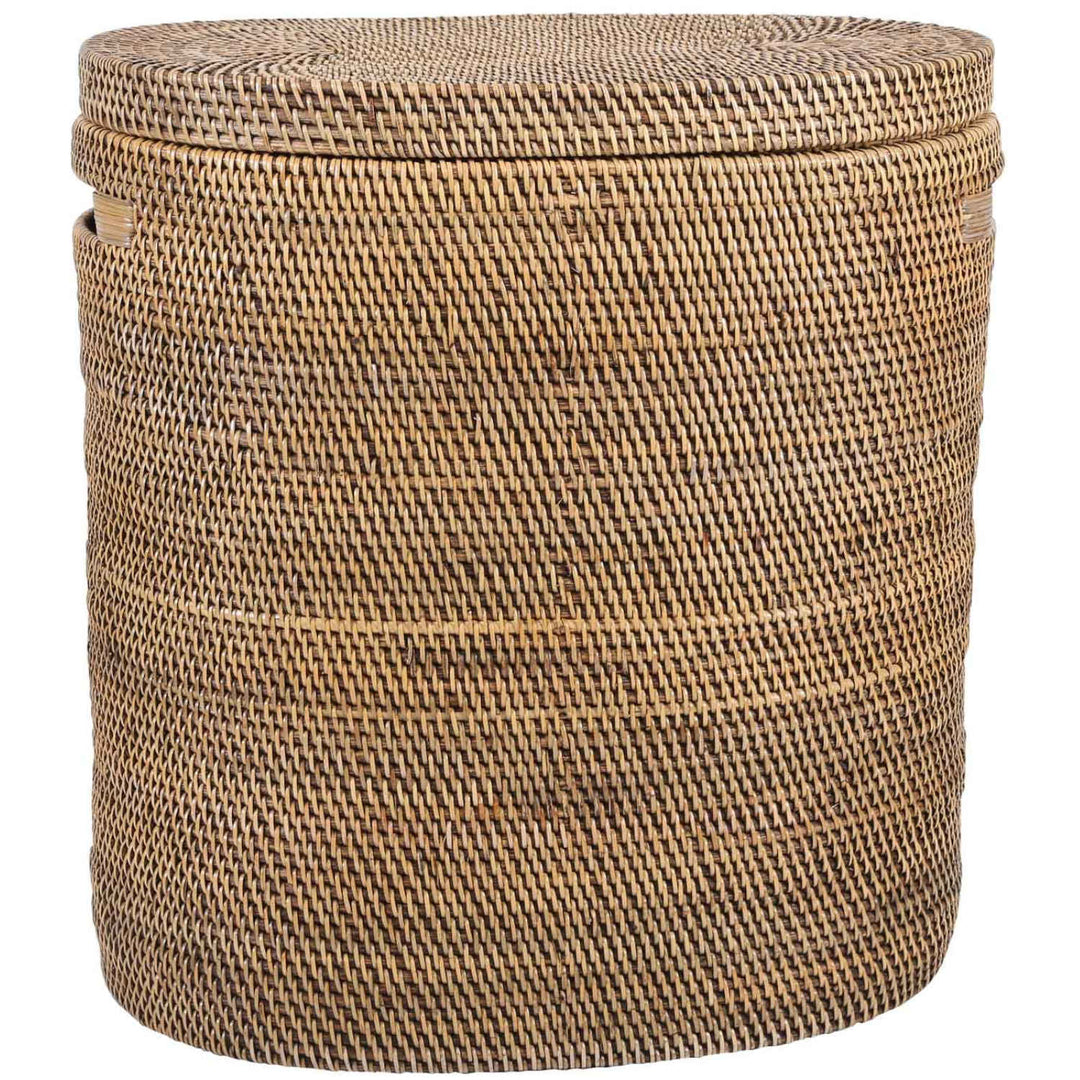 Vasketøjskurv i rattan Ela med låg