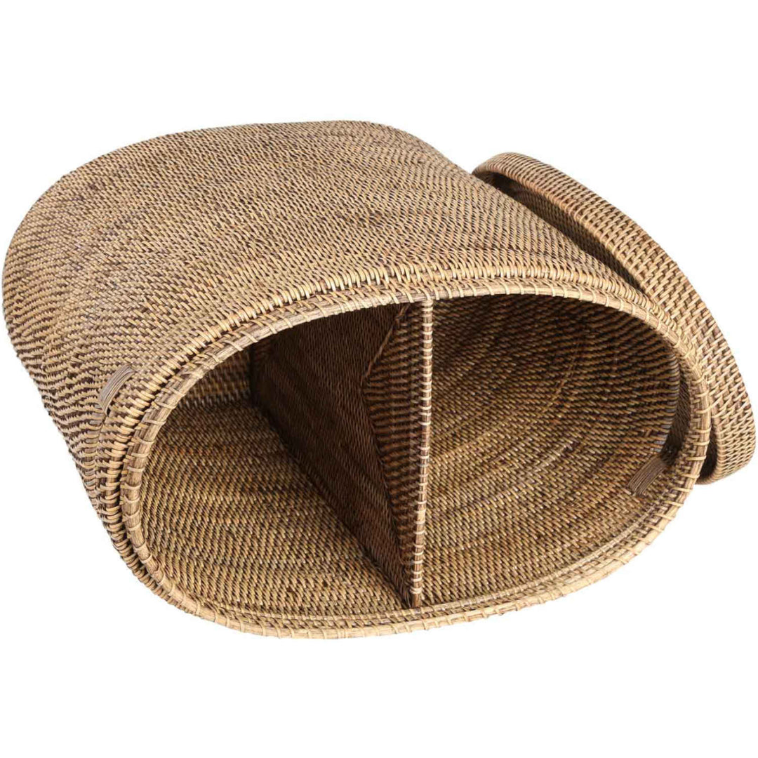 Vasketøjskurv i rattan Ela med låg