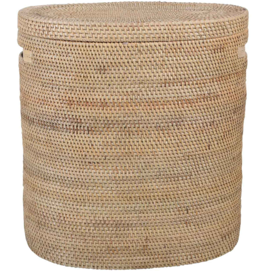Vasketøjskurv i rattan Ela med låg