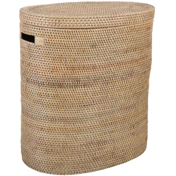 Vasketøjskurv i rattan Ela med låg