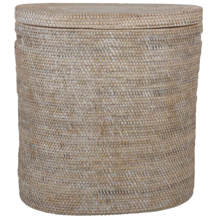 Vasketøjskurv i rattan Ela med låg