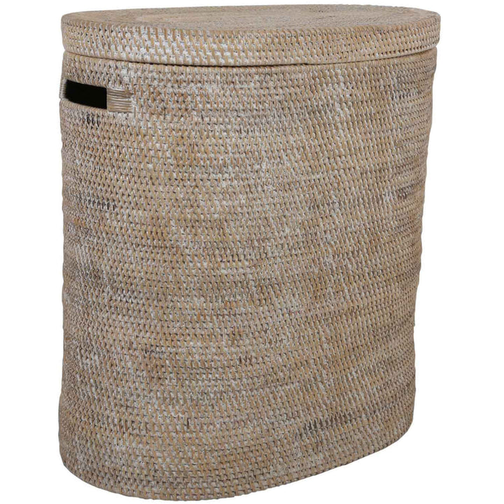 Vasketøjskurv i rattan Ela med låg