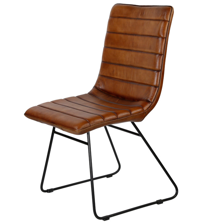 Esszimmerstuhl Leder Braun