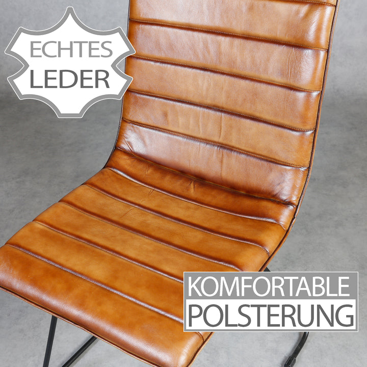 Esszimmerstuhl Leder Braun