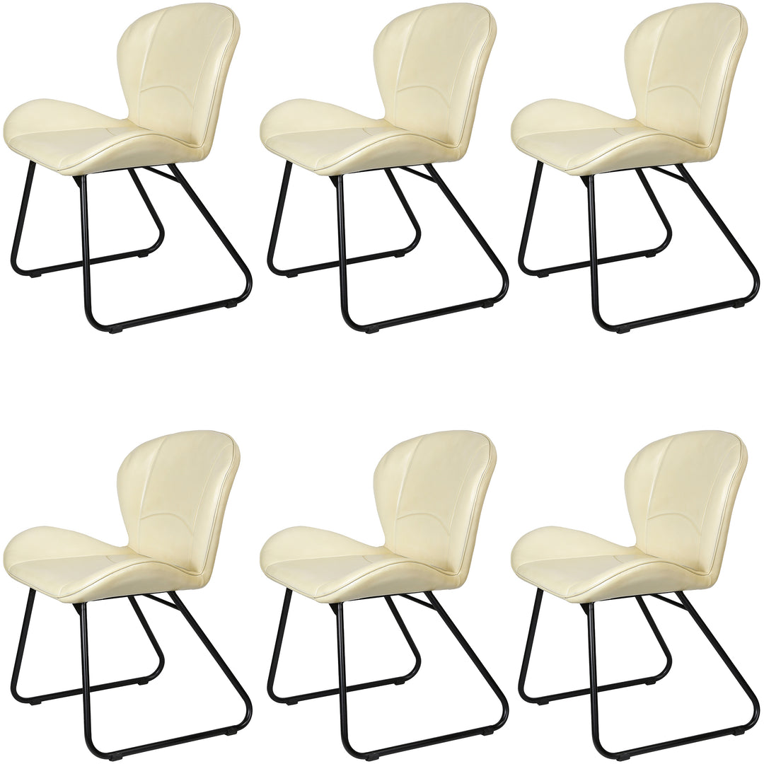 Beige læderstol