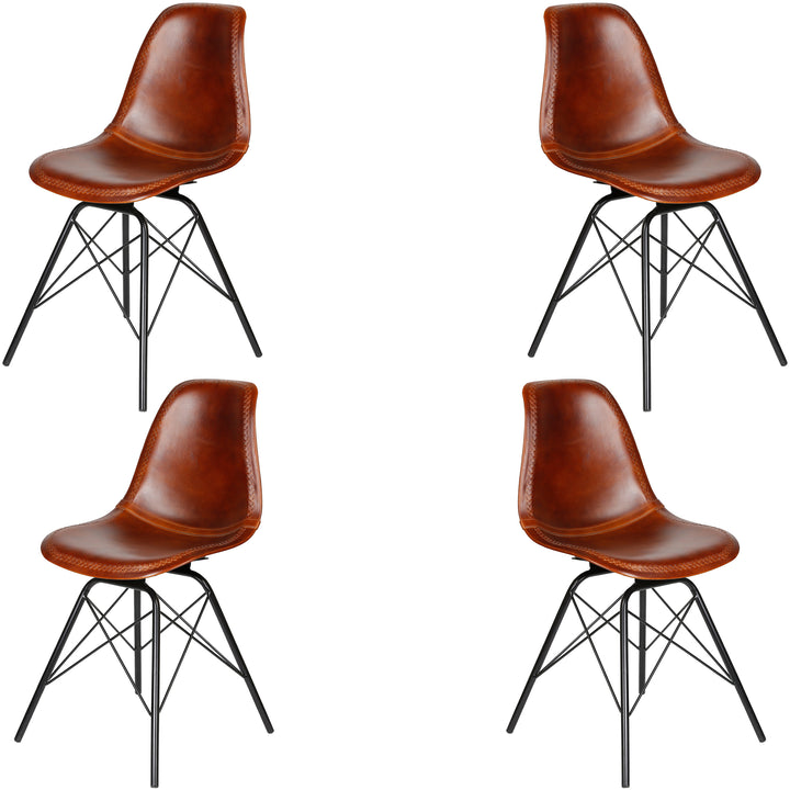 Esszimmer Stuhl Leder Braun