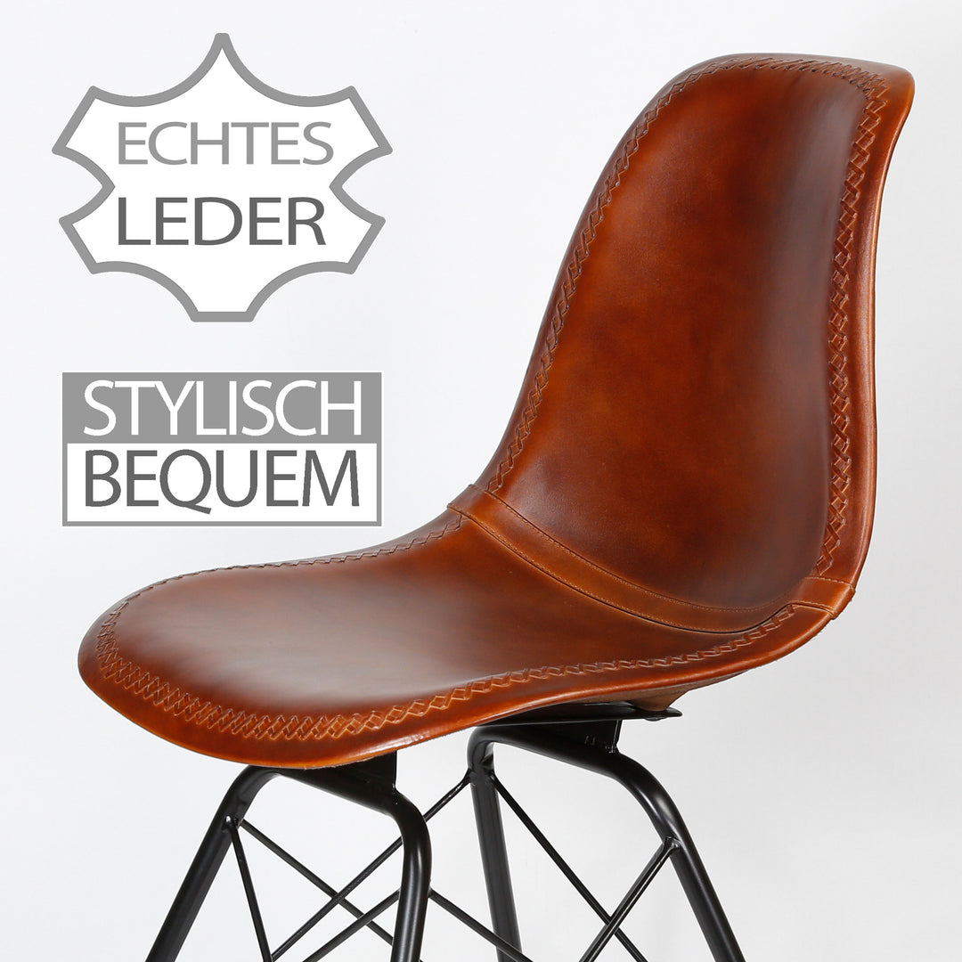 Esszimmer Stuhl Leder Braun