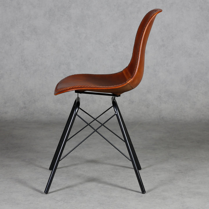 Esszimmer Stuhl Leder Braun