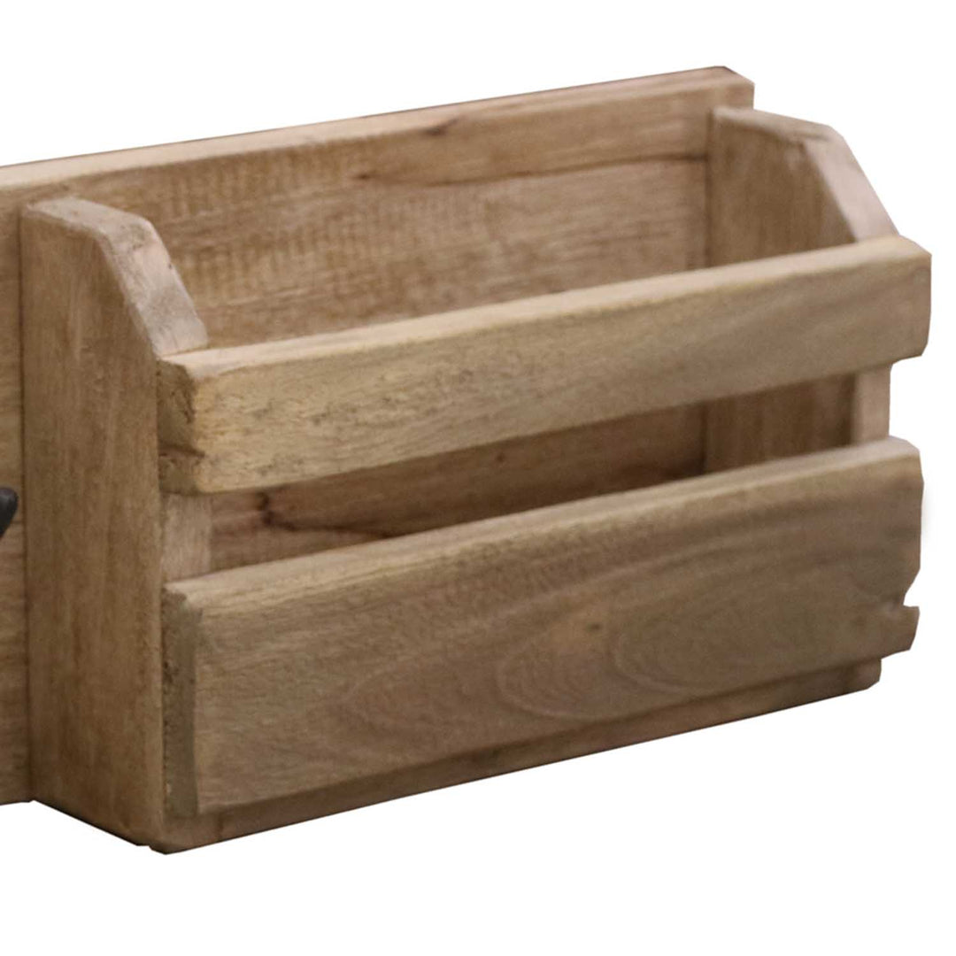 Nøgleholder til væg med hylde og kroge