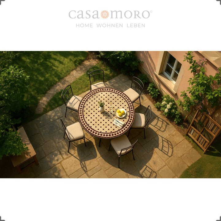 Terrassebord Ø 120 cm – robust og let at passe