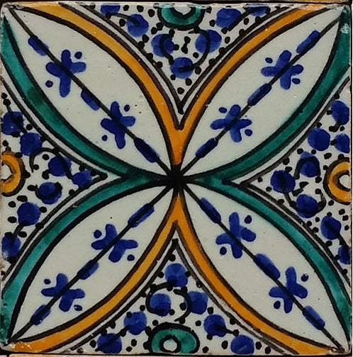 Handbemalte Fliese – Mediterranen Keramikstil