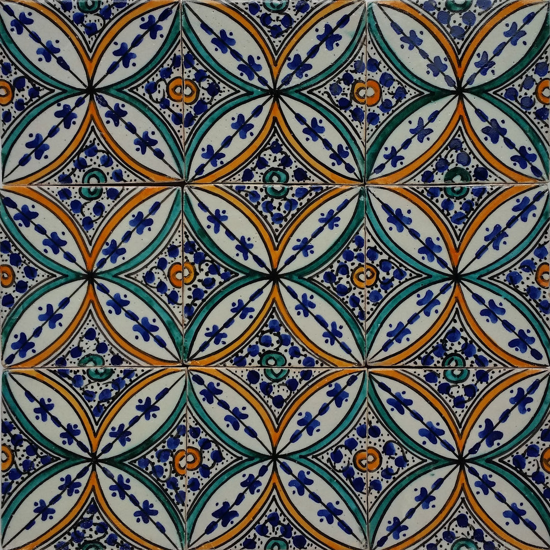 Handbemalte Fliese – Mediterranen Keramikstil