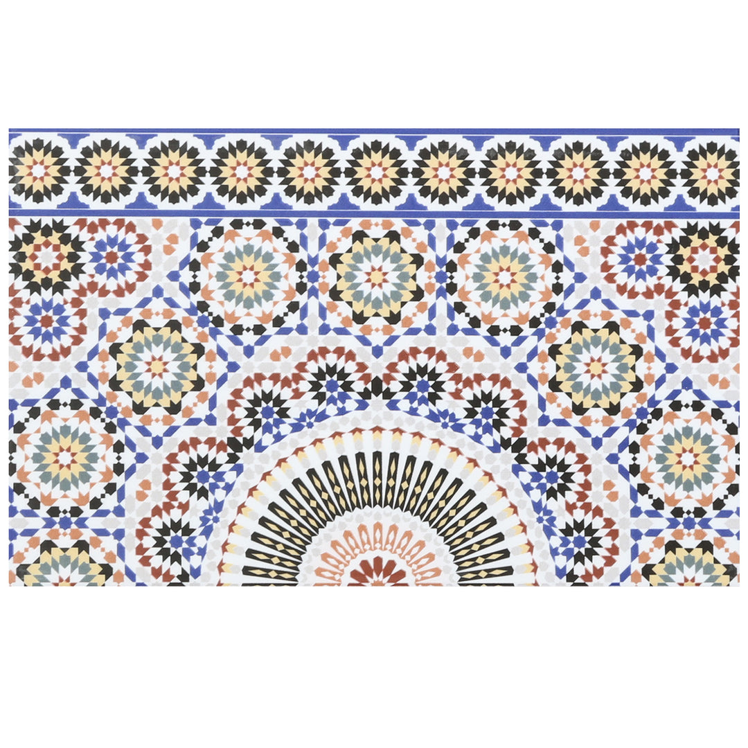 Border keramisk vægflise 40x25 cm med et orientalsk mønster i flerfarvet som dekorativ finish