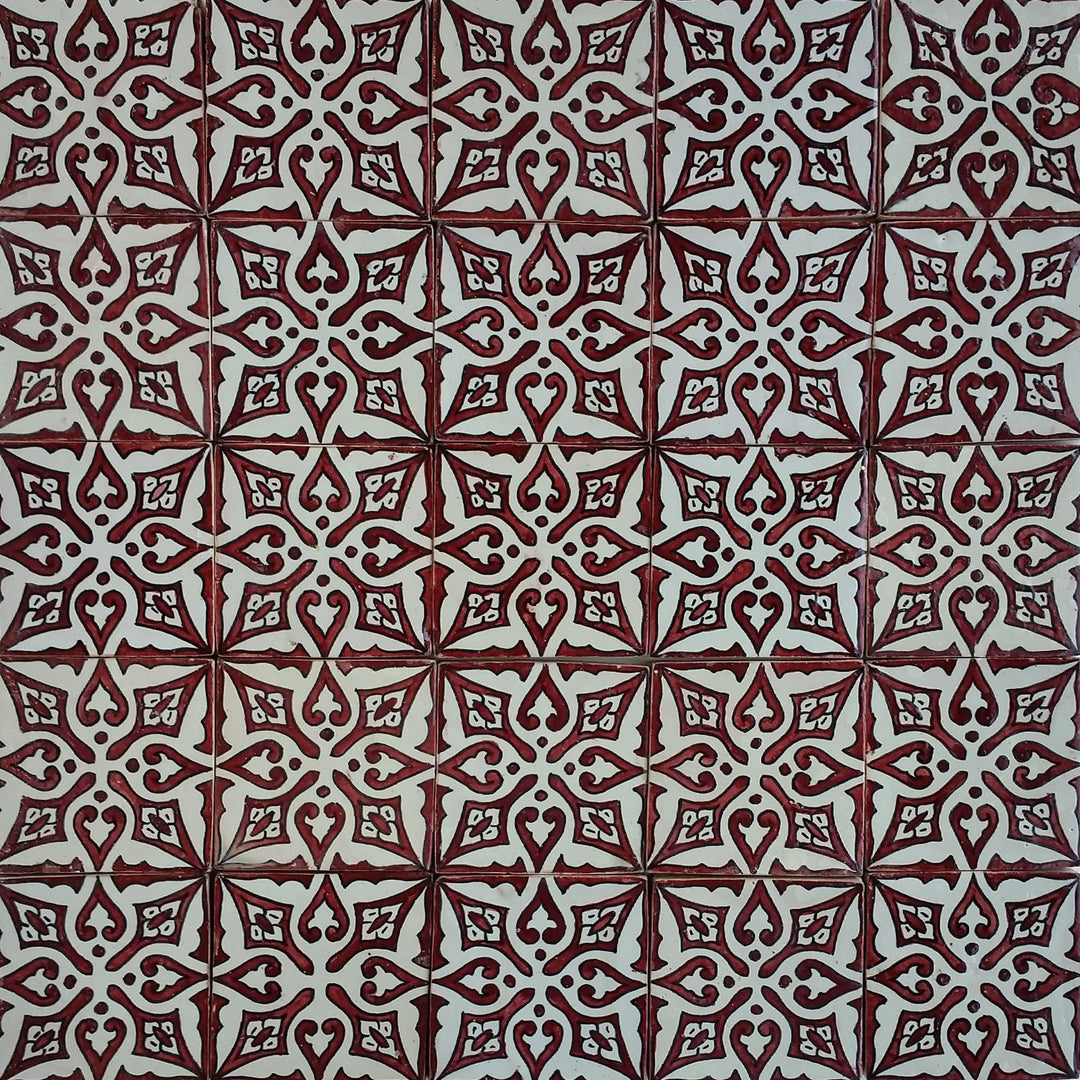 Håndmalet flise – retro keramisk flise 10x10 cm
