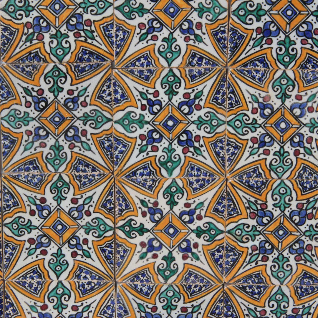 Håndmalet flise – Marrakech ornamentik