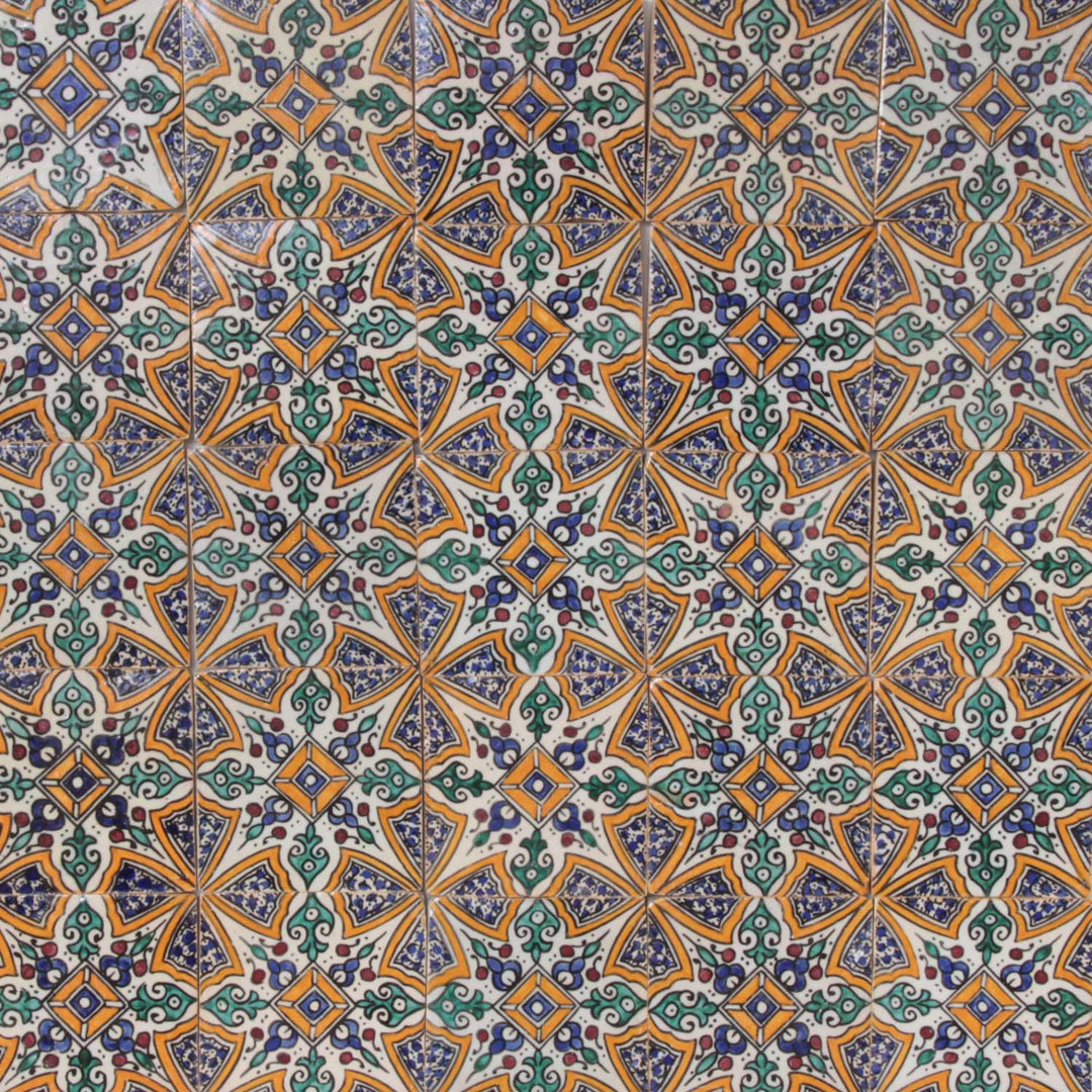 Håndmalet flise – Marrakech ornamentik